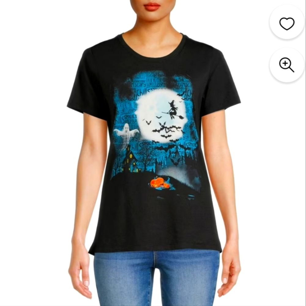 Celebrate Halloween Women's XL Midnight Haunting Tee